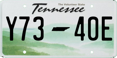 TN license plate Y7340E