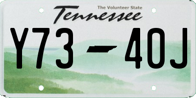 TN license plate Y7340J