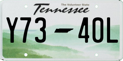 TN license plate Y7340L