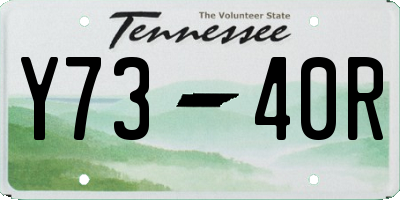 TN license plate Y7340R
