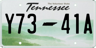 TN license plate Y7341A