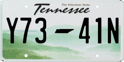 TN license plate Y7341N