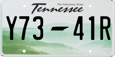TN license plate Y7341R