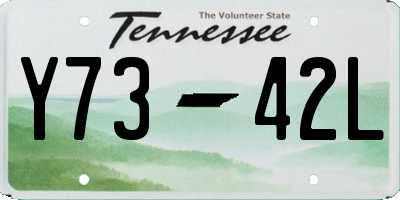TN license plate Y7342L