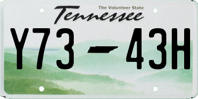 TN license plate Y7343H