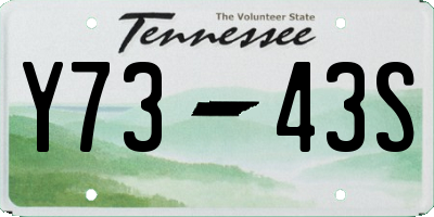 TN license plate Y7343S