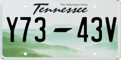 TN license plate Y7343V