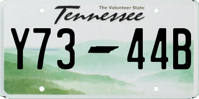 TN license plate Y7344B