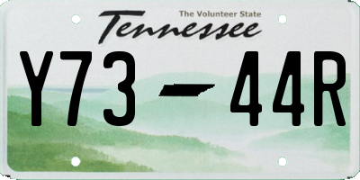 TN license plate Y7344R