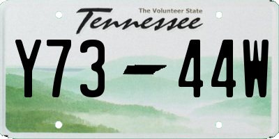 TN license plate Y7344W