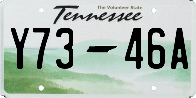 TN license plate Y7346A