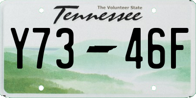 TN license plate Y7346F
