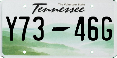 TN license plate Y7346G
