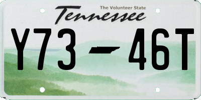 TN license plate Y7346T