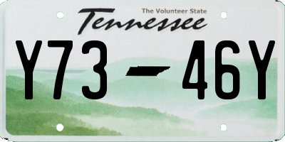TN license plate Y7346Y