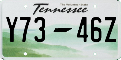 TN license plate Y7346Z
