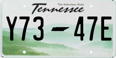 TN license plate Y7347E