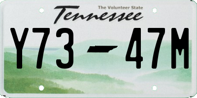 TN license plate Y7347M