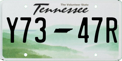 TN license plate Y7347R