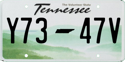 TN license plate Y7347V