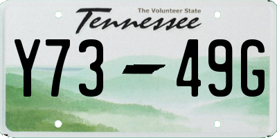 TN license plate Y7349G