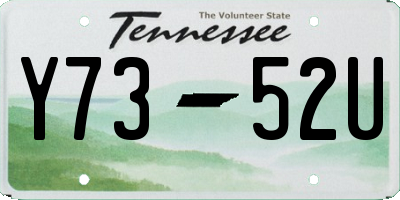 TN license plate Y7352U