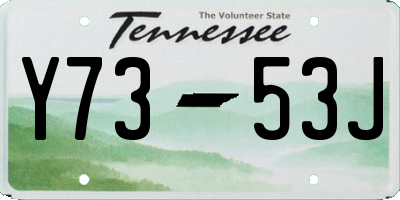 TN license plate Y7353J