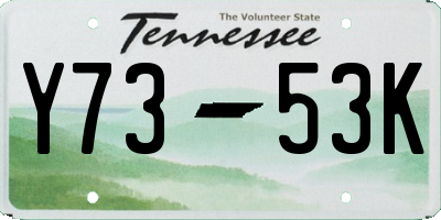 TN license plate Y7353K