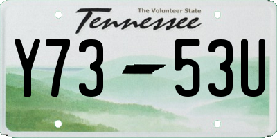 TN license plate Y7353U