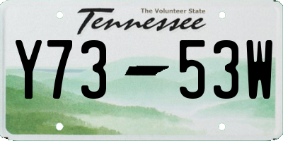 TN license plate Y7353W