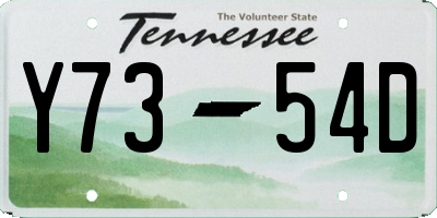 TN license plate Y7354D
