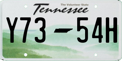 TN license plate Y7354H