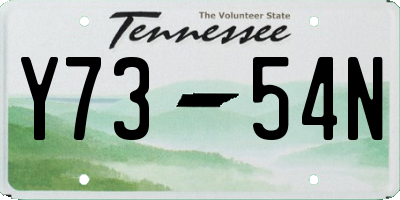TN license plate Y7354N