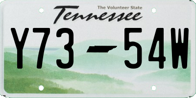 TN license plate Y7354W