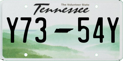 TN license plate Y7354Y