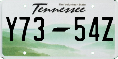TN license plate Y7354Z