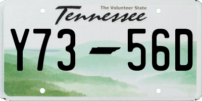 TN license plate Y7356D