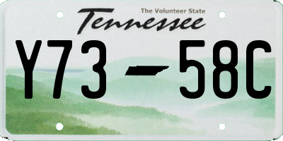 TN license plate Y7358C