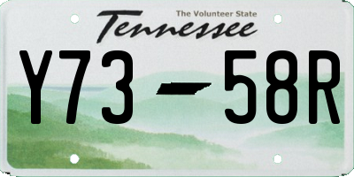 TN license plate Y7358R