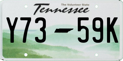 TN license plate Y7359K