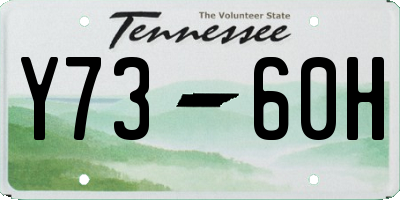 TN license plate Y7360H