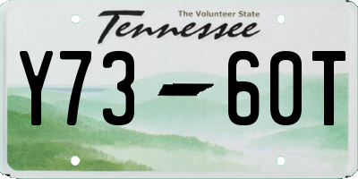 TN license plate Y7360T
