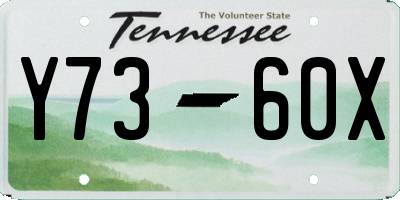 TN license plate Y7360X