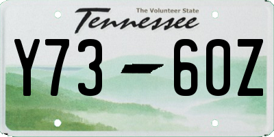 TN license plate Y7360Z