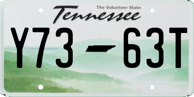 TN license plate Y7363T