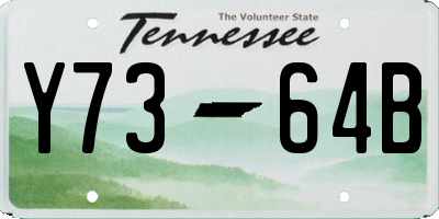 TN license plate Y7364B