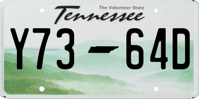 TN license plate Y7364D