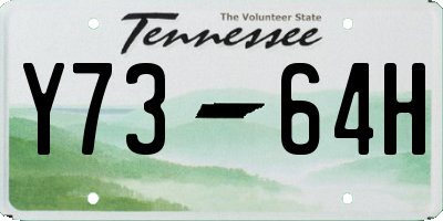 TN license plate Y7364H