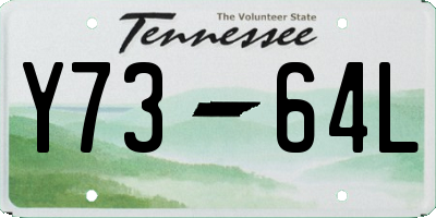 TN license plate Y7364L