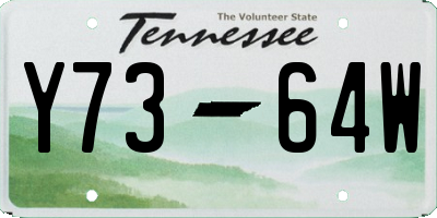TN license plate Y7364W
